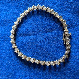 36 Diamond 10k Yellow Gold Ladies Tennis Bracelet